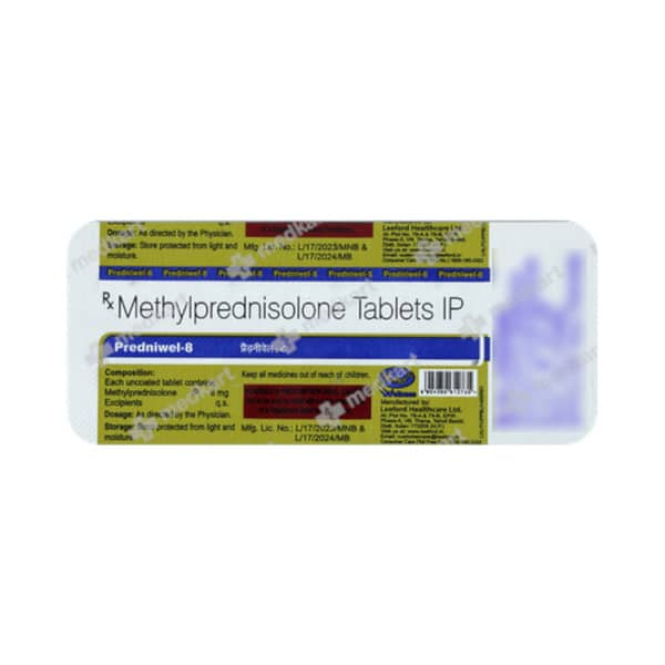 Predniwel 8mg Strip Of 10 Tablets