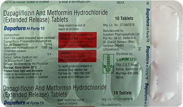 Dapaturn M Forte 10Mg Strip Of 10 Tablets