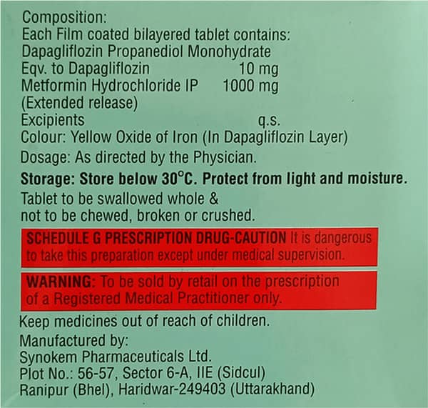 Dapaturn M Forte 10mg Strip Of 10 Tablets