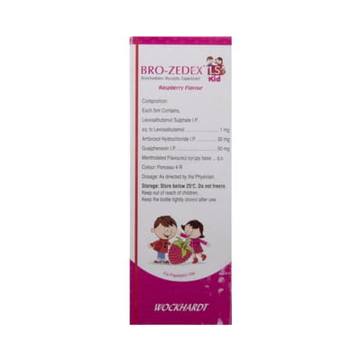 Bro Zedex Ls Junior Raspberry Flavour Bottle Of 60ml Expectorant