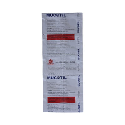 Mucotil Orange Flavour Sugar Free Strip Of 10 Effervescent Tablets
