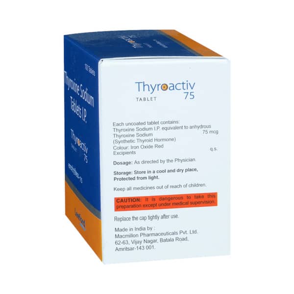 Thyroactive 75 Tablet 100 No'S