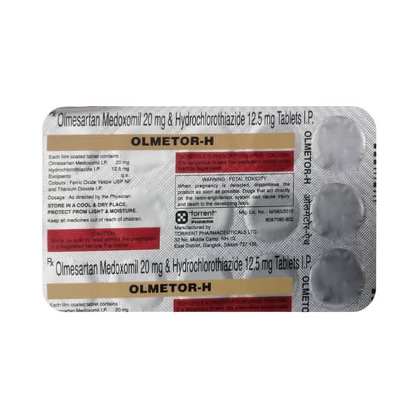 Olmetor H 20/12.5mg Strip Of 15 Tablets