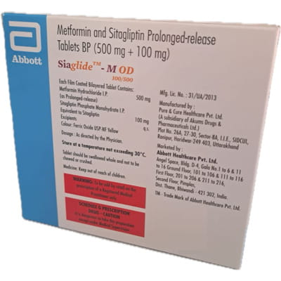 Siaglide M Od 100/500mg Strip Of 15 Tablets