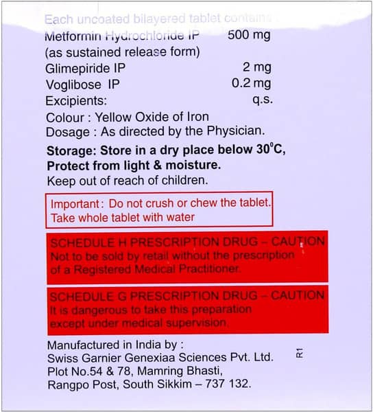 Gliminyle Mv 2mg Strip Of 15 Tablets
