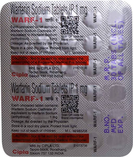 Warf 1mg Strip Of 30 Tablets