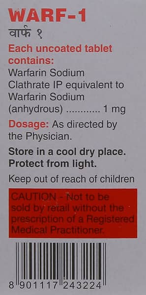 Warf 1mg Strip Of 30 Tablets