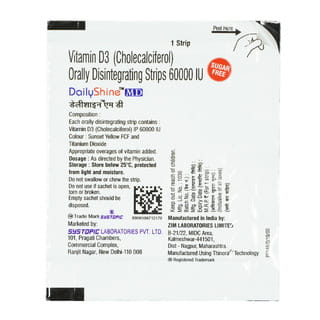 Dailyshine Md Sugar Free Mint Flavour Packet Of 1 Orally Disintegrating Strips