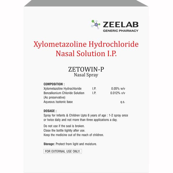 Zetowin P Bottle Of 10Ml Nasal Spray