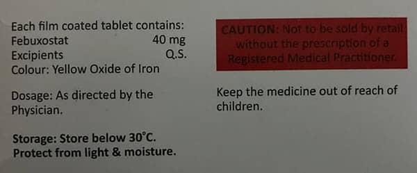 Fbt 40mg Strip Of 10 Tablets