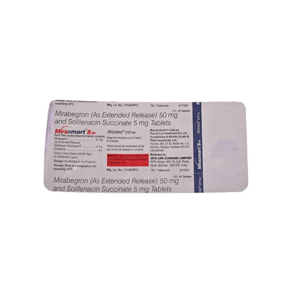 Mirasmart S 50Mg Strip Of 10 Tablets