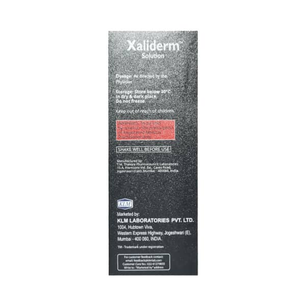 Xaliderm Bottle Of 50ml Hair Solution