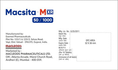 Macsita M Xr 50/1000mg Strip Of 10 Tablets
