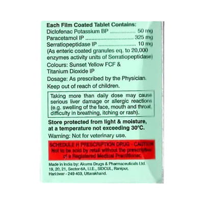 Diclotal Plus Sp Strip Of 10 Tablets
