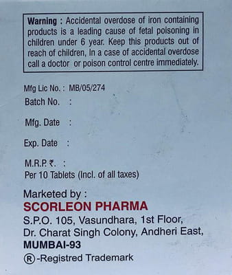 Scor Hb Plus Strip Of 10 Tablets