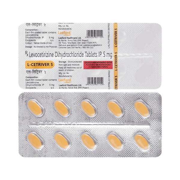 L Cetriver 5Mg Md Strip Of 10 Tablets