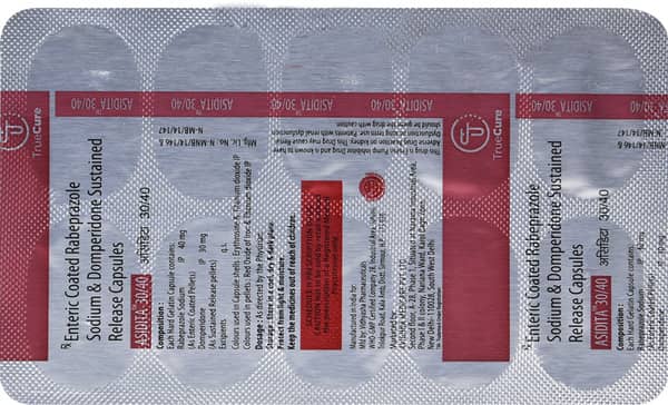 Asidita 30/40mg Strip Of 10 Capsules