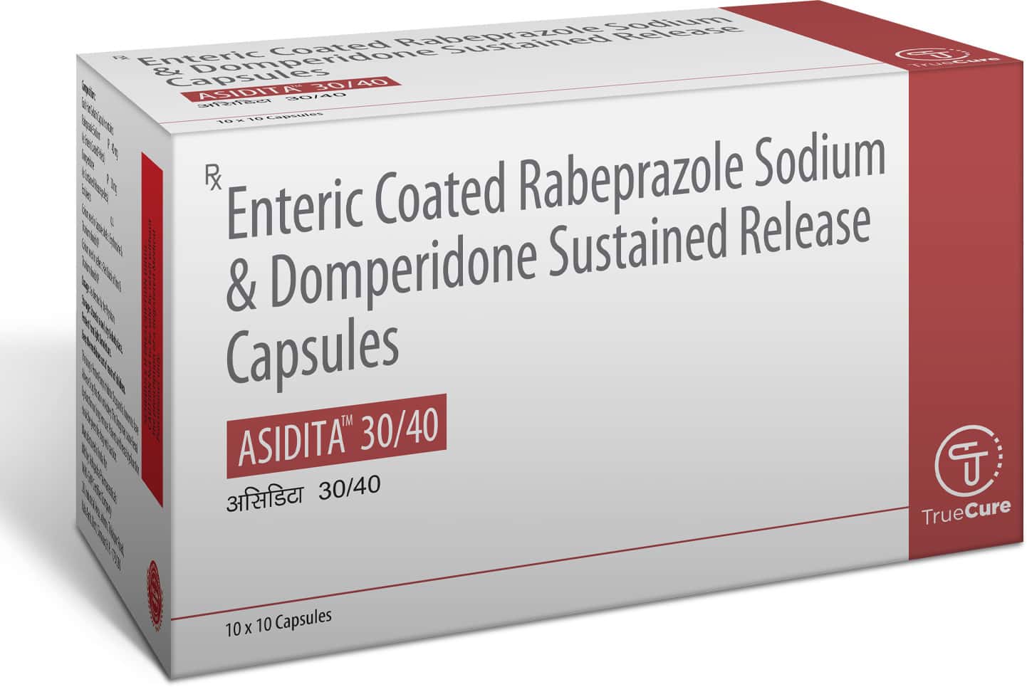 Asidita 30/40mg Strip Of 10 Capsules: Uses, Side Effects, Price ...