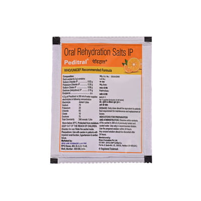 Peditral Orange Flavour Sachet Of 4.2gm Oral Powder