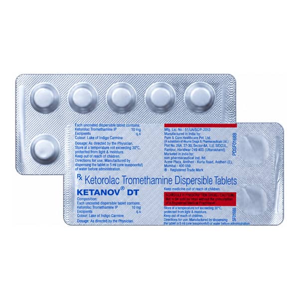Ketanov Dt 10Mg Strip Of 10 Tablets