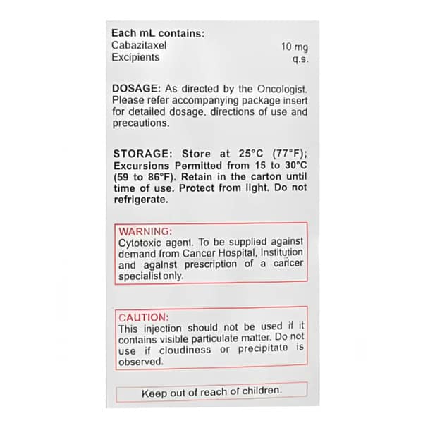 Cabazirix 60 Injection 6 Ml