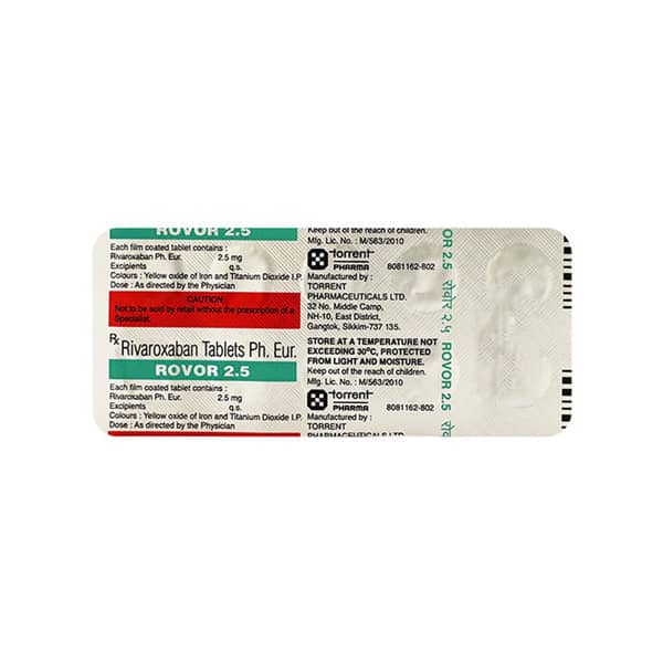 Rovor 2.5Mg Strip Of 10 Tablets
