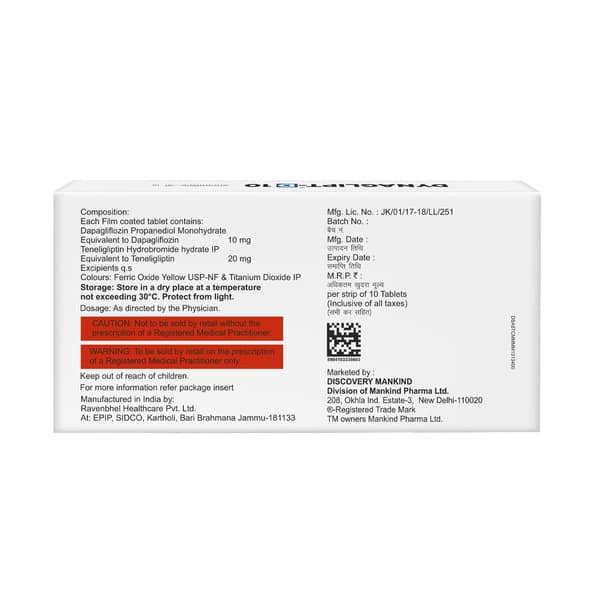 Dynaglipt D 10Mg Strip Of 10 Tablets