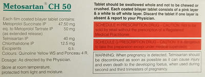 Metosartan Ch 50mg Strip Of 10 Tablets