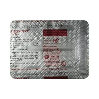 Doxycept 100mg Strip Of 8 Tablets