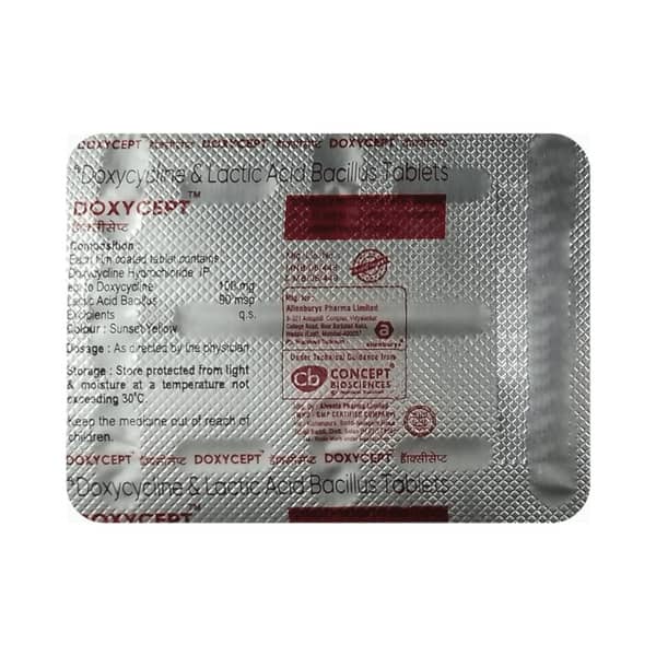 Doxycept 100mg Strip Of 8 Tablets