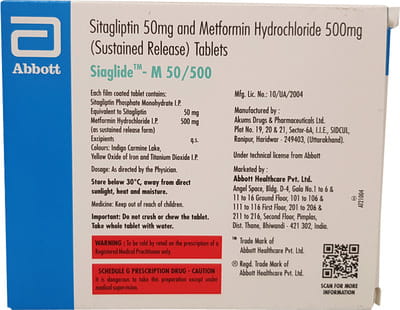 Siaglide M 50/500mg Strip Of 15 Tablets