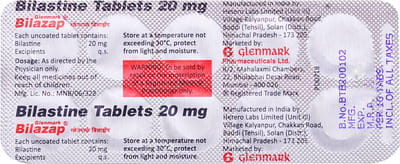 Bilazap 20mg Strip Of 10 Tablets