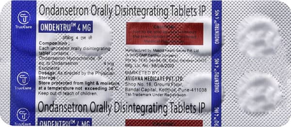 Ondentru 4mg Strip Of 10 Tablets