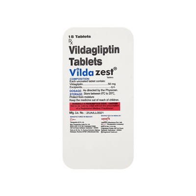 Vildazest 50mg Strip Of 15 Tablets