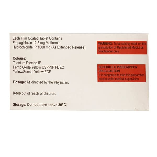 Empaone M Er 12.5/1000Mg Strip Of 10 Tablets