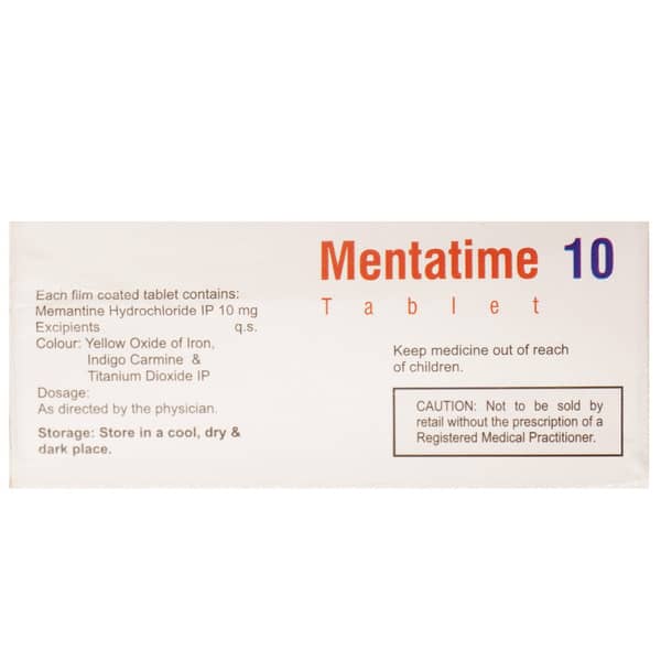 Mentatime 10mg Strip Of 10 Tablets