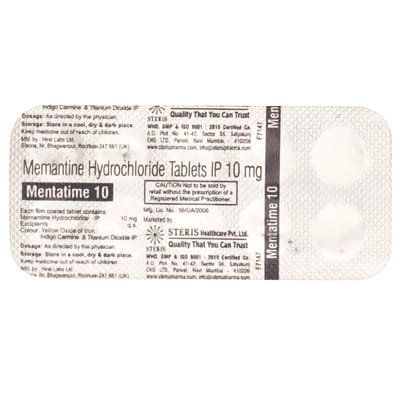 Mentatime 10mg Strip Of 10 Tablets