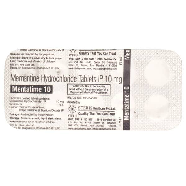 Mentatime 10mg Strip Of 10 Tablets
