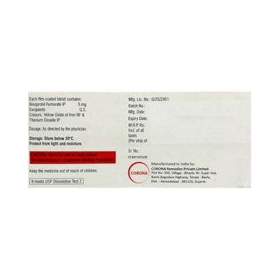 Bisobis T 5mg Strip Of 10 Tablets