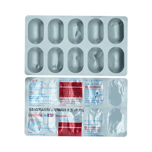 Canditral Sb 65mg Strip Of 10 Capsules