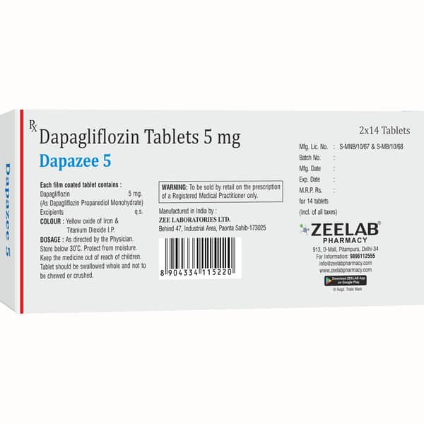 Dapazee 5Mg Strip Of 14 Tablets
