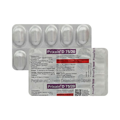 Prixain D 75/20 Strip Of 10 Capsules