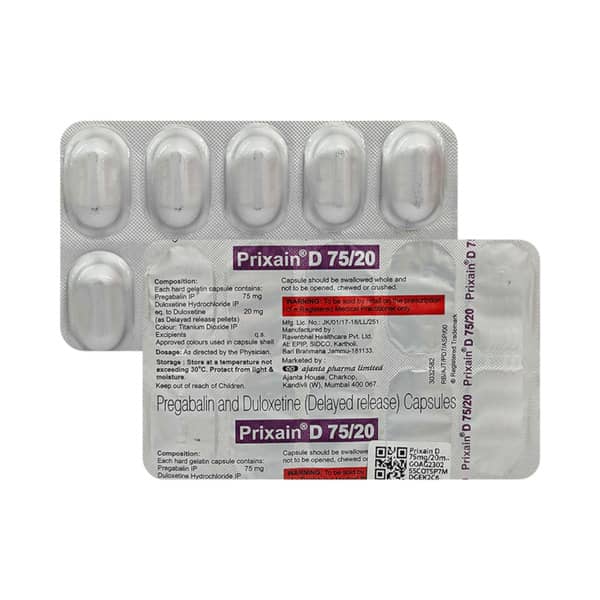 Prixain D 75/20 Strip Of 10 Capsules