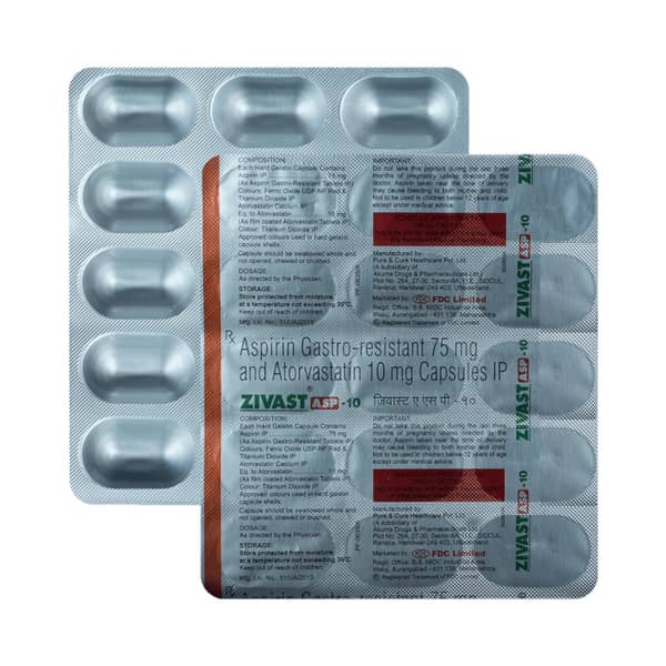 Zivast Asp 10Mg Strip Of 15 Capsules