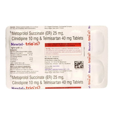 Newtel Trio 25mg Strip Of 10 Tablets