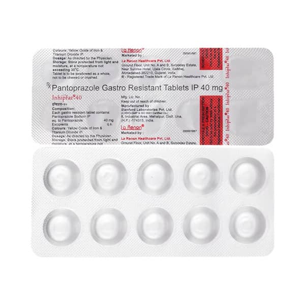 Inhipraz 40mg Strip Of 10 Tablets