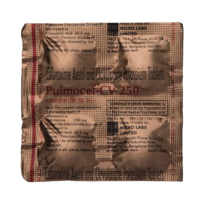 Pulmocef Cv 250mg Strip Of 10 Tablets