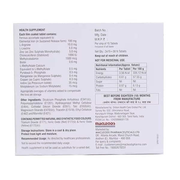 Irozorb Plus Strip Of 15 Tablets