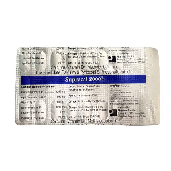 Supracal 2000 Plus Strip Of 15 Tablets