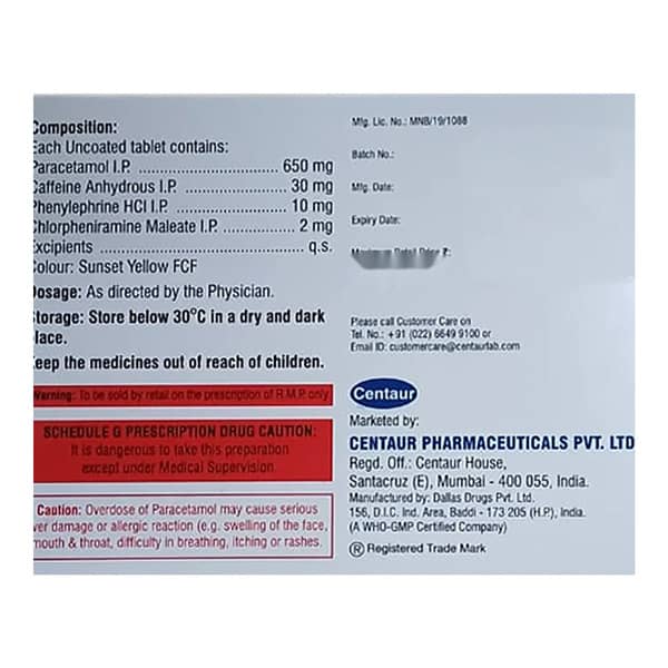 Sinarest Plus Strip Of 20 Tablets